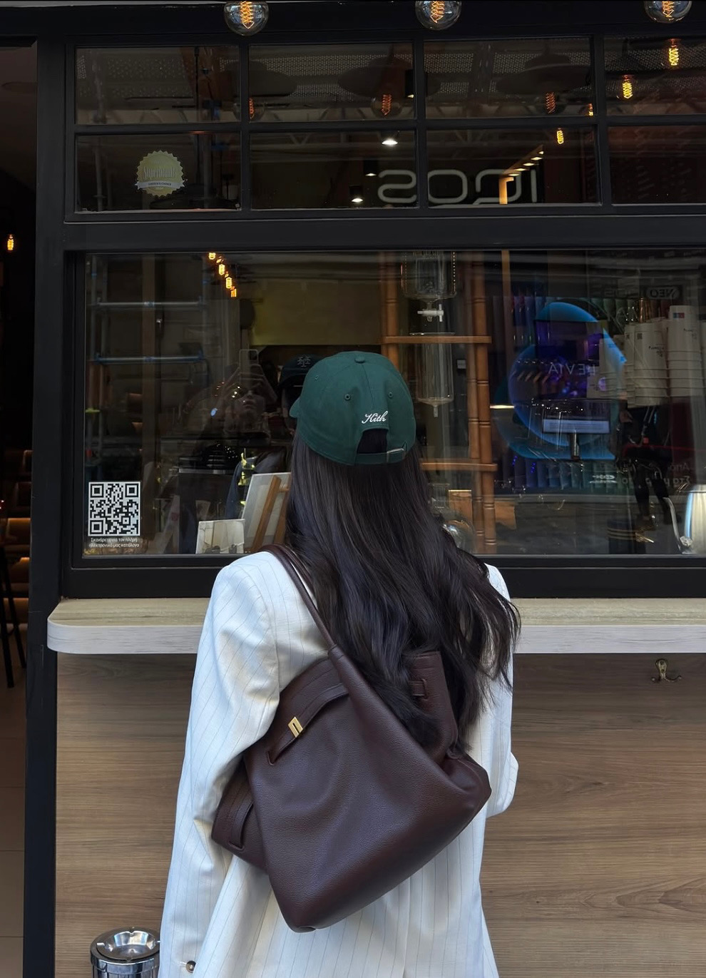 CHIARA Espresso — functional minimalist handbag, Office Collection